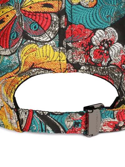 Dolce & Gabbana Patterned Jacquard Baseball Cap In Black