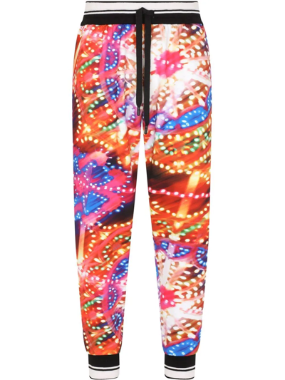 Dolce & Gabbana Luminaire-print Track Trousers In Multicolour