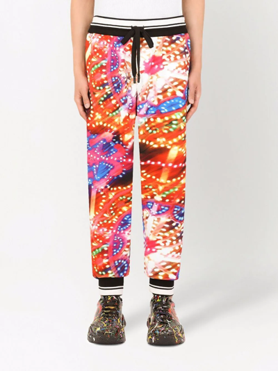 Dolce & Gabbana Luminaire-print Track Trousers In Multicolour