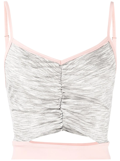 Shop Onefifteen X Beyond The Radar Cut-out Cropped Vest Top In Grey