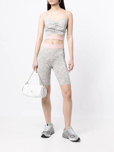 Shop Onefifteen X Beyond The Radar Cut-out Cropped Vest Top In Grey