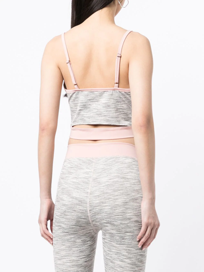Onefifteen X Beyond The Radar Cut-out Cropped Vest Top In Grey