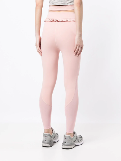 Shop Onefifteen X Beyond The Radar Ruffle-trim Sports Leggings In Pink