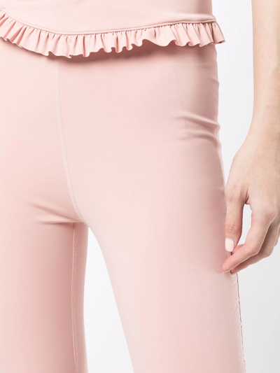 Onefifteen X Beyond The Radar Ruffle-trim Sports Leggings In Pink