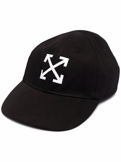 Off-white Arrow Drill Baseball Cap With 3d Embroidery In Black