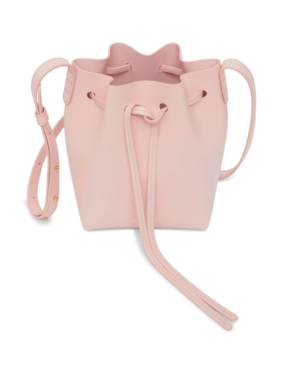 Shop Mansur Gavriel Mini Mini Bucket Bag In Pink
