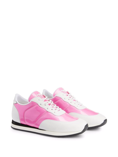 Shop Giuseppe Zanotti Jimi Two-tone Sneakers In Pink