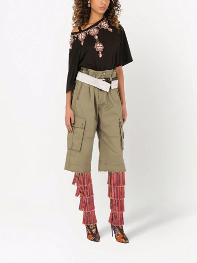 Dolce & Gabbana Knee-length Cargo Shorts In Neutrals