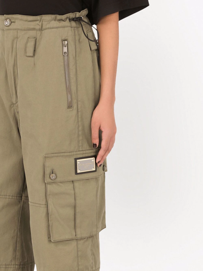 Dolce & Gabbana Knee-length Cargo Shorts In Neutrals