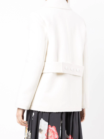 Shop Ports 1961 Double-breasted Wool-cashmere Coat In White