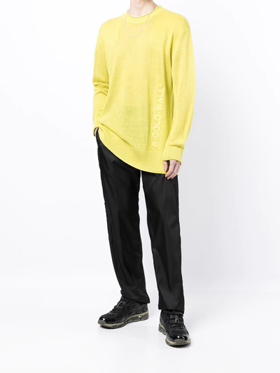 Shop A-cold-wall* Transparency Crewneck Jumper In Yellow
