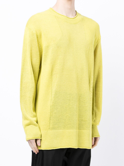 A-cold-wall* Transparency Crewneck Jumper In Yellow