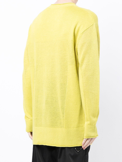A-cold-wall* Transparency Crewneck Jumper In Yellow