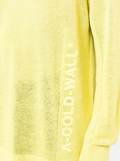 Shop A-cold-wall* Transparency Crewneck Jumper In Yellow