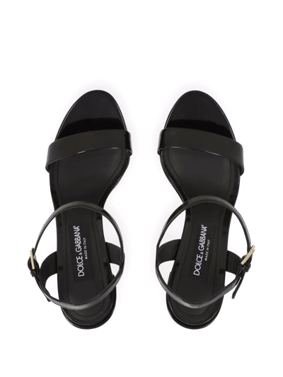 Shop Dolce & Gabbana Logo-plaque Platform Sandals In Black