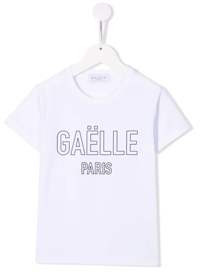 Shop Gaelle Paris Logo-print Cotton T-shirt In White