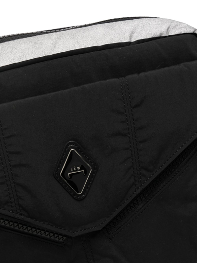 Shop A-cold-wall* Flap-pocket Shoulder Bag In Black