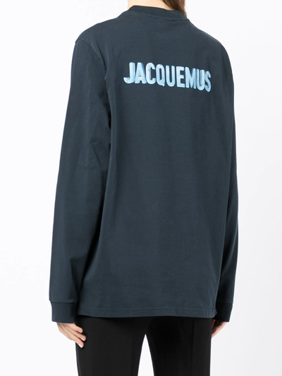Shop Jacquemus Gelo Logo-print T-shirt In Blue