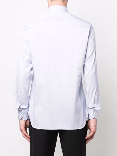 Shop Ermenegildo Zegna Long-sleeve Cotton Shirt In White