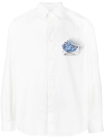 Shop Jacquemus Simon Candy Box-print Shirt In White