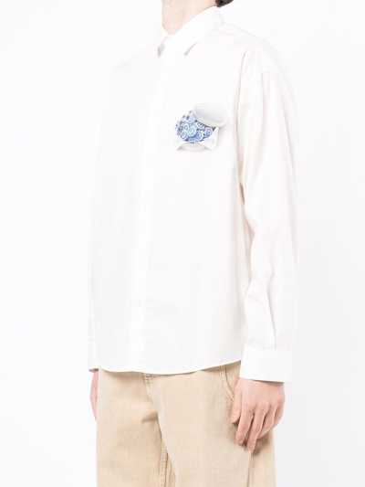 Shop Jacquemus Simon Candy Box-print Shirt In White