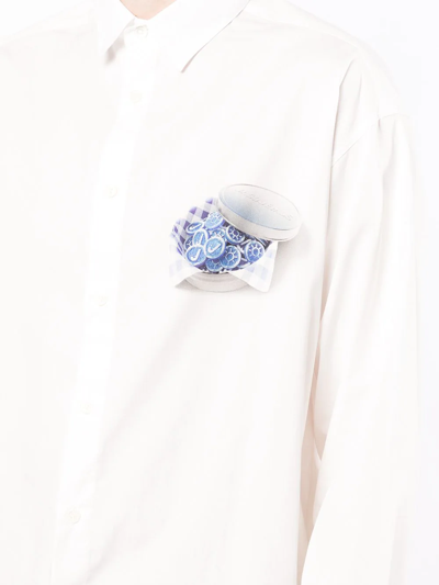 Shop Jacquemus Simon Candy Box-print Shirt In White