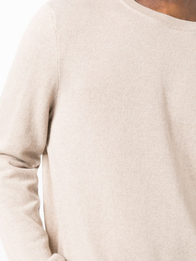 The Row 'benji' Long Sleeve Cashmere Knit Sweater In Brown