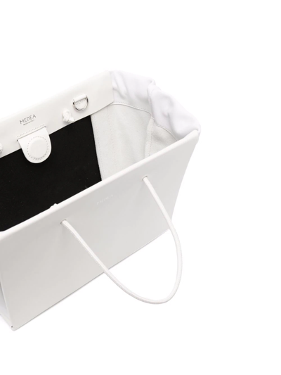Medea Square Tote Bag In White
