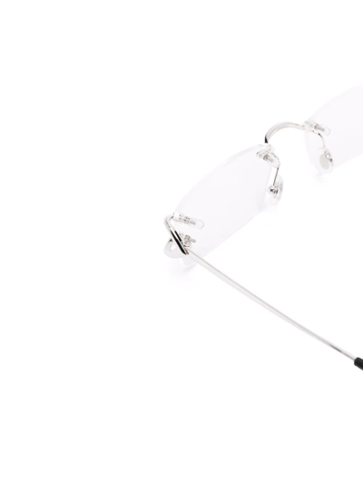 Cartier Rimless Square-frame Glasses In Silver