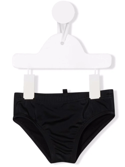 Shop Dsquared2 Elasticated-waist Slip-on Swim Briefs In Black
