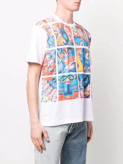 Shop Junya Watanabe Graphic-print T-shirt In White