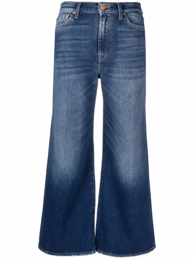 Shop 7 For All Mankind The Cropped Jo Jeans In Blue