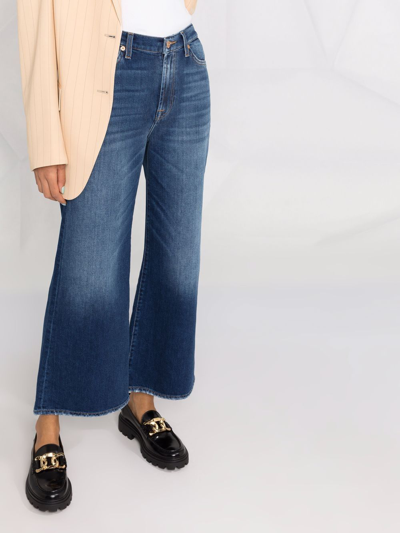 Shop 7 For All Mankind The Cropped Jo Jeans In Blue