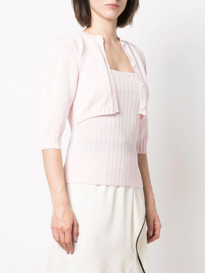 Shop Vivetta Layered Two-piece Jumper In Pink