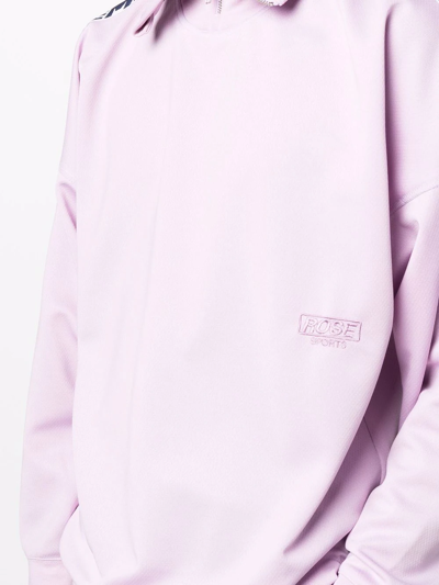 Shop Martine Rose Logo-trim Jacket In Lilac