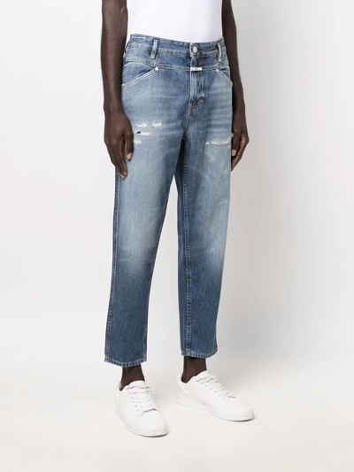 Closed X-lent Relaxed Tapered Leg Organic Cotton Jeans In Blue