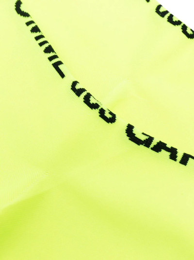 Comme Des Garçons Embroidered-logo Socks In Yellow