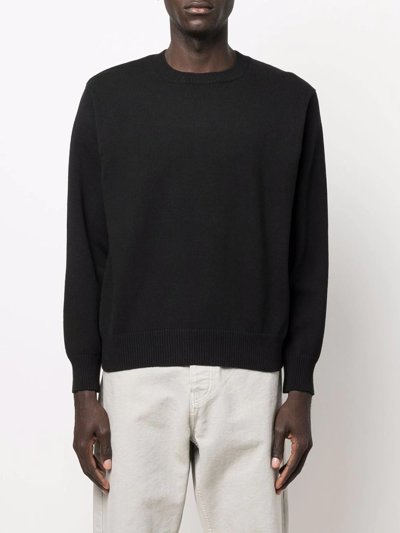 Shop Stussy Bent Crown Intarsia Jumper In Black