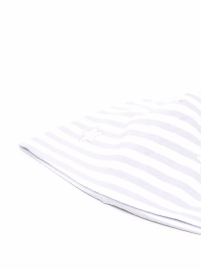 Shop La Stupenderia Striped Knit Hat In White