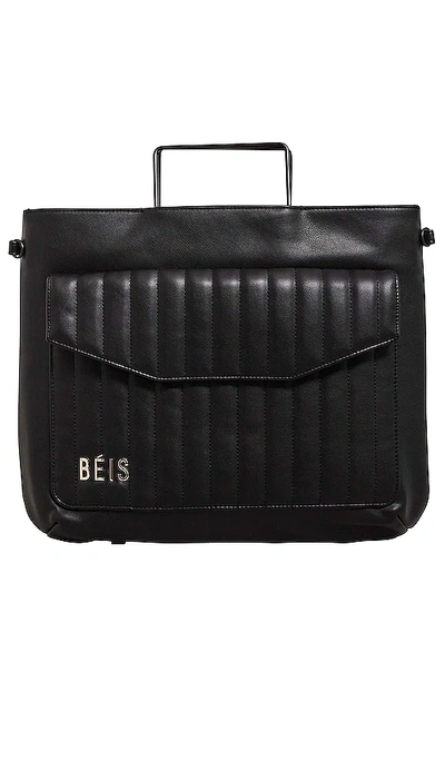 Shop Beis The Messenger Backpack In Black