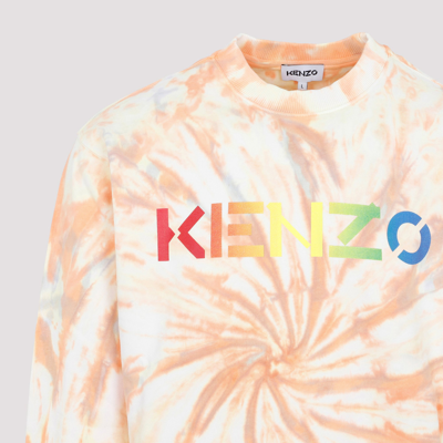 Shop Kenzo Cotton Sweatshirt In Yellow &amp; Orange