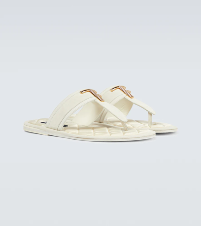 Shop Tom Ford Suede Sandals In Off White