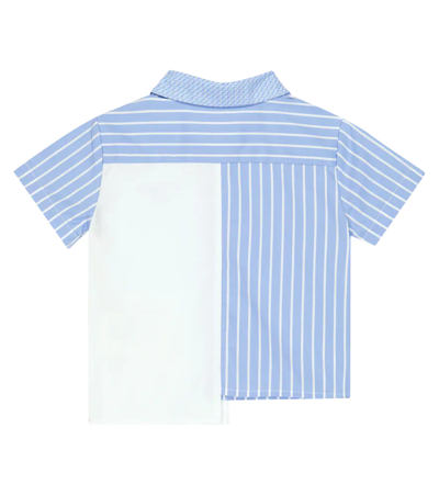 Shop Fendi Baby Asymmetric Cotton Shirt In Casper
