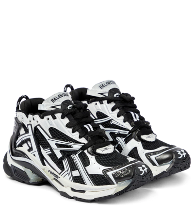 Balenciaga Runner Sneakers In White/black | ModeSens