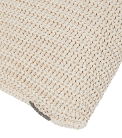 Brunello Cucinelli Cotton-blend Knit Pillow