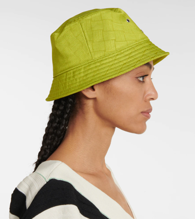 Shop Bottega Veneta Jacquard Bucket Hat In Kiwi