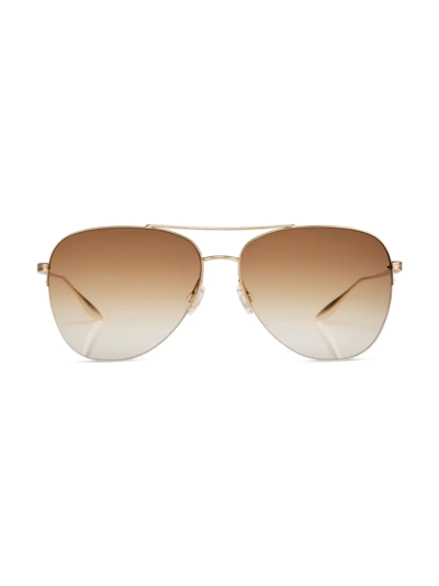 Shop Barton Perreira Women's Chevalier 62mm Aviator Sunglasses In Gold