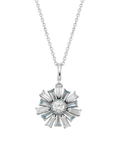 Shop Adriana Orsini Women's Revelry Sterling Silver & Cubic Zirconia Flower Pendant Necklace