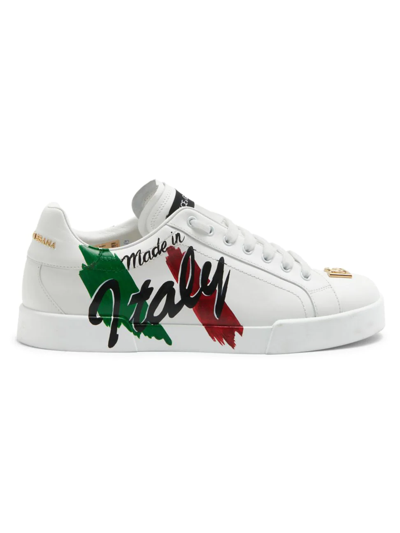 Shop Dolce & Gabbana Portofino Italia Sneakers In Dg Italia