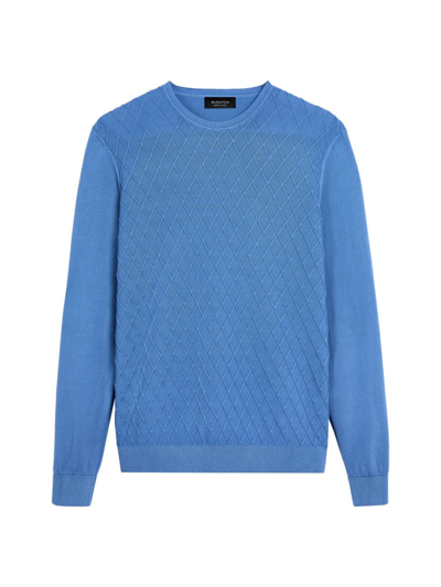 Shop Bugatchi Men's Long-sleeve Crewneck Sweater In Riviera